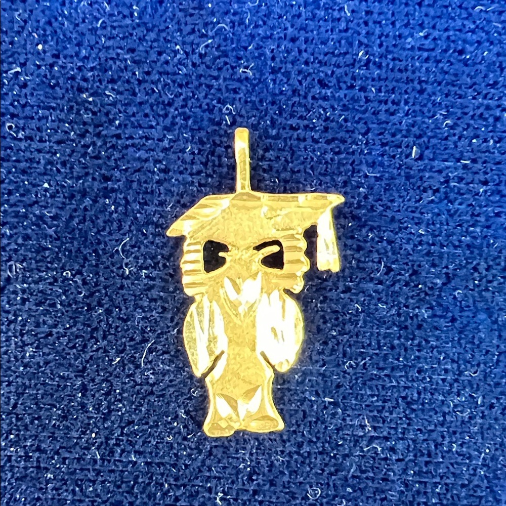 Gold Graduation Cap Pendant